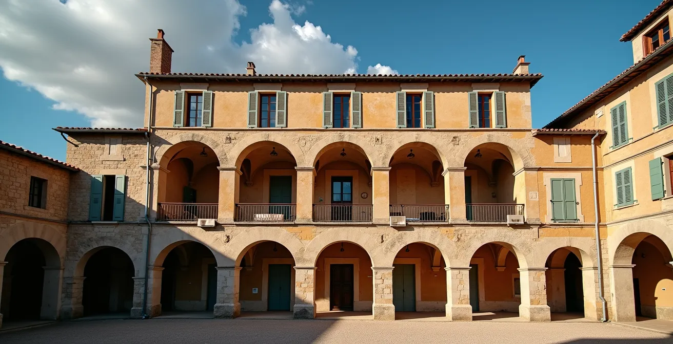 Architecture verticale des anciennes tanneries avec leurs séchoirs ouverts et le système de canaux d'eau