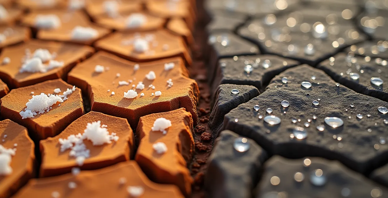 Paysages contrastés montrant la chaleur sèche andalouse et l'humidité sicilienne en été