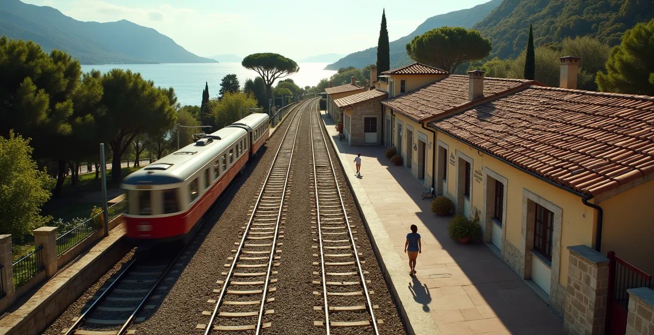 Carte stratégique montrant un village central comme hub avec des lignes de transport rayonnant vers les sites côtiers