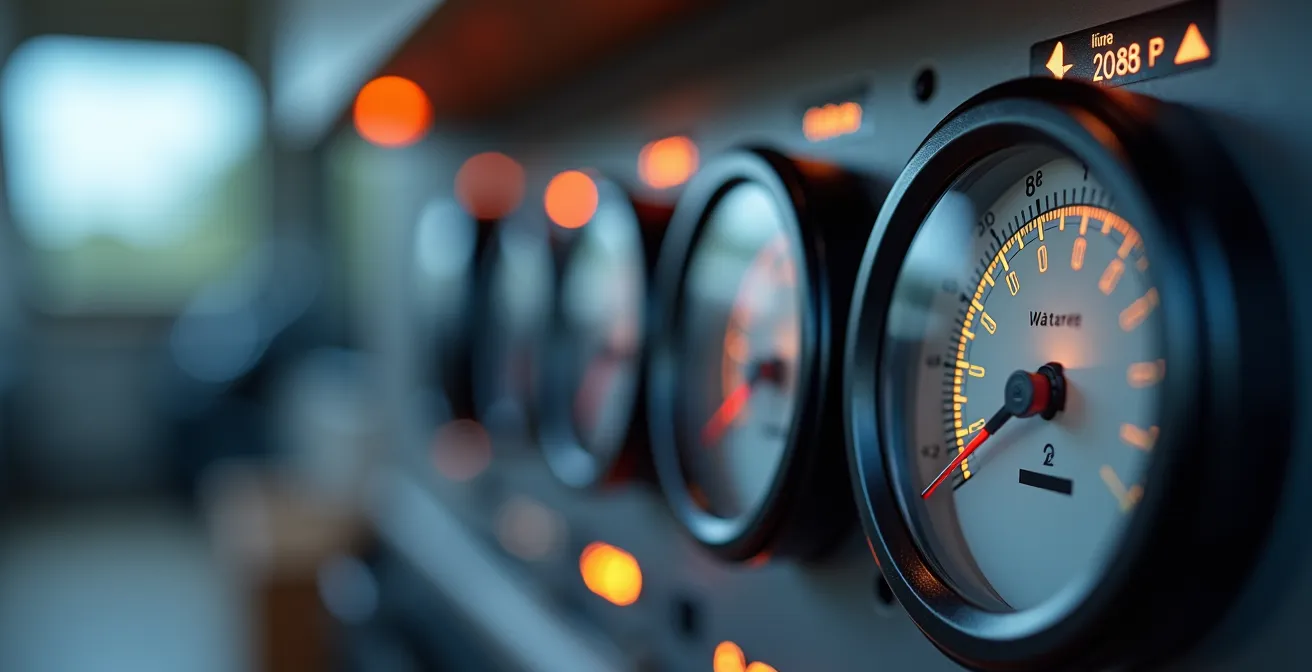 Vue détaillée des systèmes d'autonomie énergétique et hydrique d'un camping-car moderne